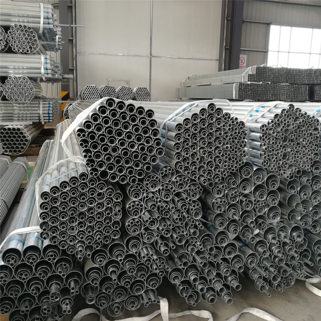 Welded No Alloy Ms Pre-Galvanized Steel Pipes and Tubes for Greenhouse
