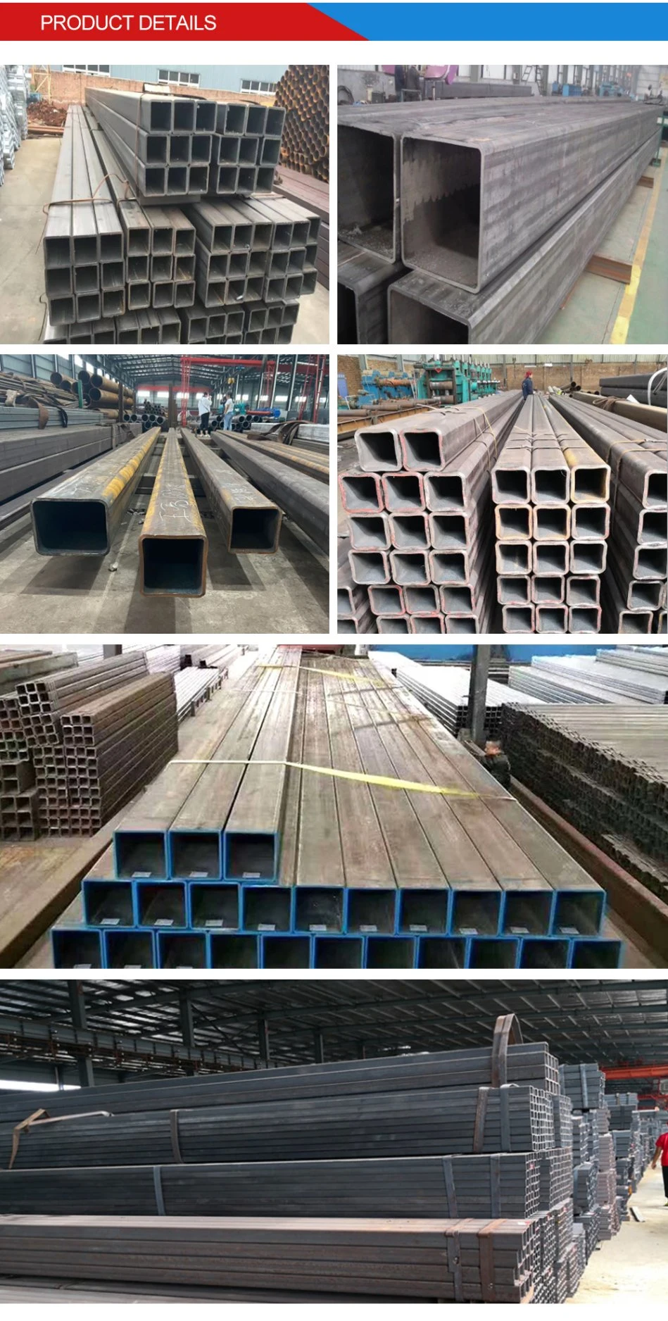 Iron and Steel Hollow Section Square Tube Carbon Steel Square Pipe