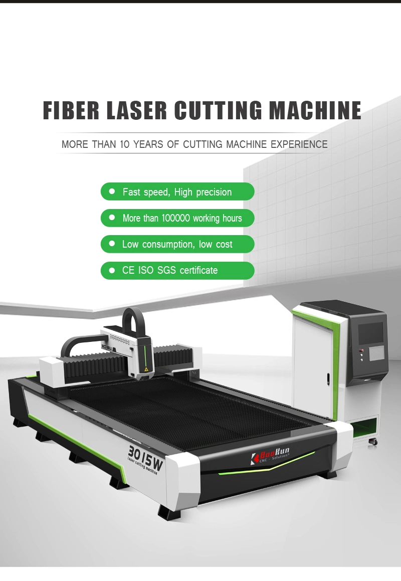 Metal Sheets/Tubes/Pipes Cutting 1000W Fiber Laser Cutter Machine for Stainless Steel or Carbon Steel