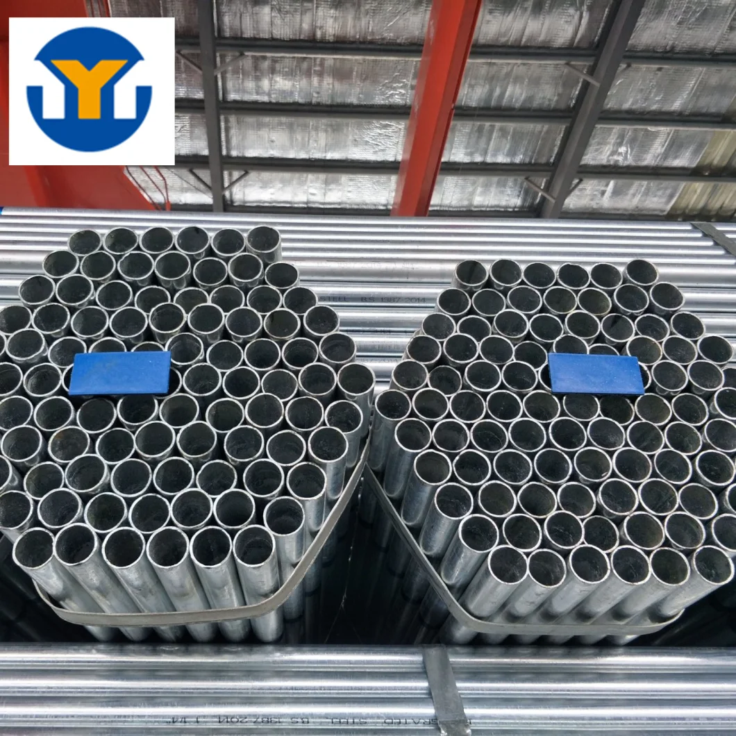 Pre Galvanized Steel Pipe Standard Size BS 1387 Galvanized Iron Steel Gi Pipe