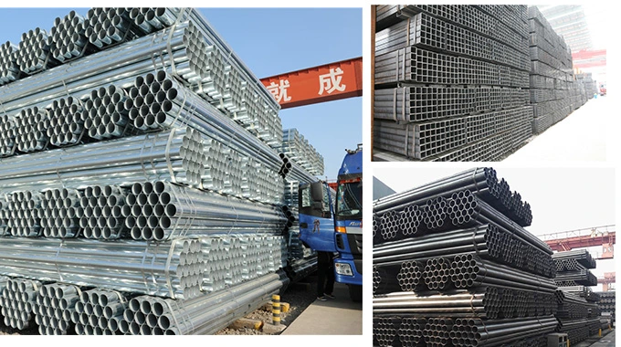 Zinc Coating 80 G/M2 Pre Galvanized Steel Pipes Used for Ornamental Tubing for Housing and Buildings