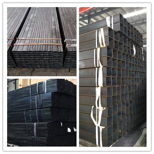 Black Steel Pipe 75X75 Tube Square Pipe or Rectangular Hollow Section Steel Pipes