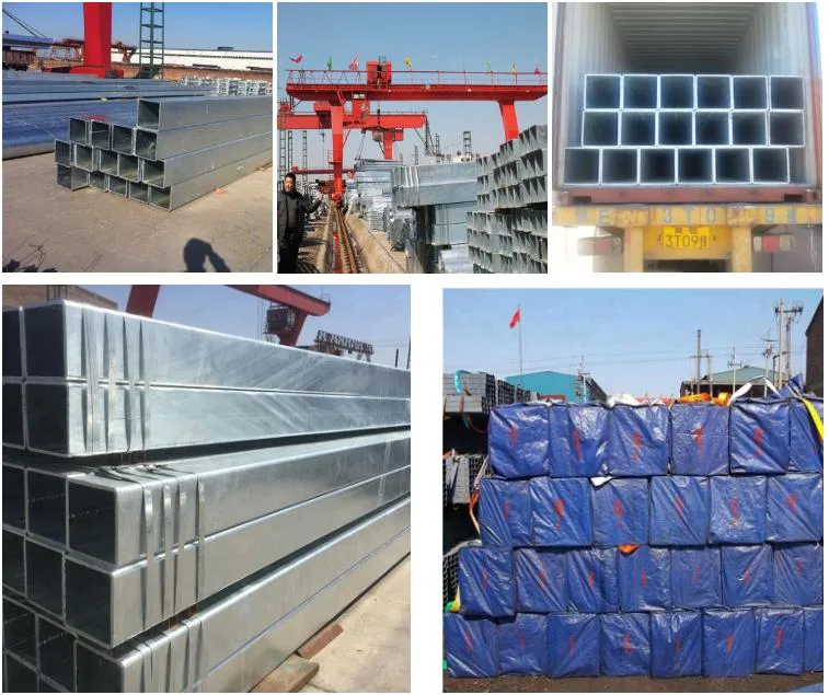 Tianjin Manufacture Galvanized Square Hollow Section Steel Tubes 75X75 Thin Wall Steel Square Hollow Pipe