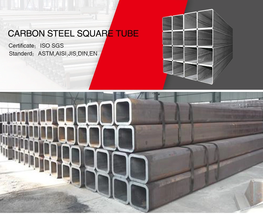 A36 Black Steel Pipe 75X75 Carbon Steel Tubing Square Steel Pipe