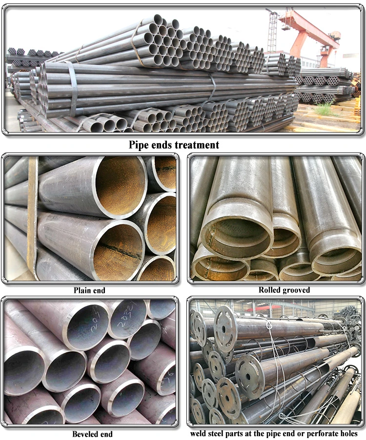 Carbon Tube Build Materi Metal Black ERW Mild Steel Pipe BS1387 / ASTM A53 Gr. B
