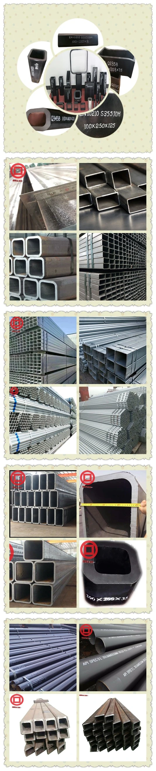 Large Diameter Corrugated Steel Culvert, Hollow Section/Shs/Rhs Hot Dipped Galvanized Steel Square Pipe