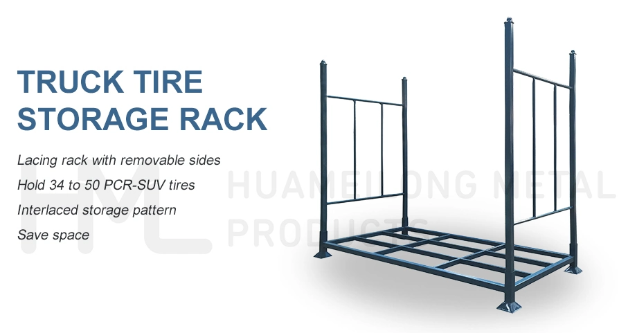 Adjustable Warehouse Storage Steel Stacking Truck Tyre Rack/Storage Racks