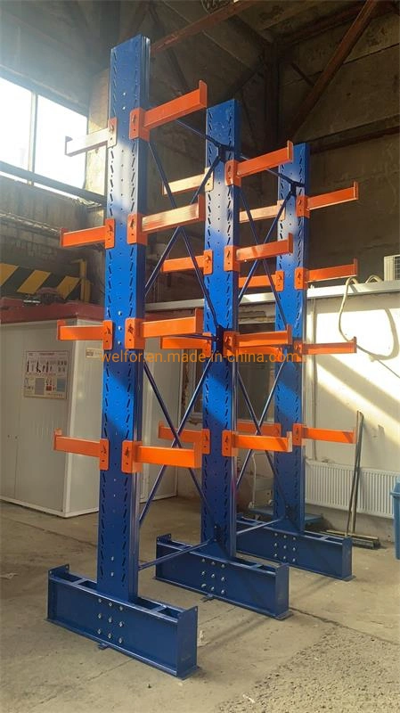 Heavy Duty Shelving Arm Racking System Single Side Based Metal Cantilever Racking