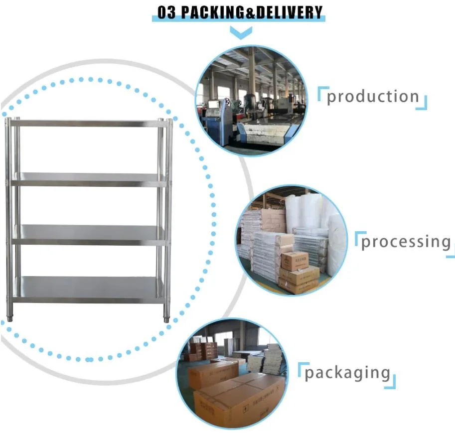 Customizable Kitchen Storage Rack Shelf Stainless Steel Adjustable Storage Rack