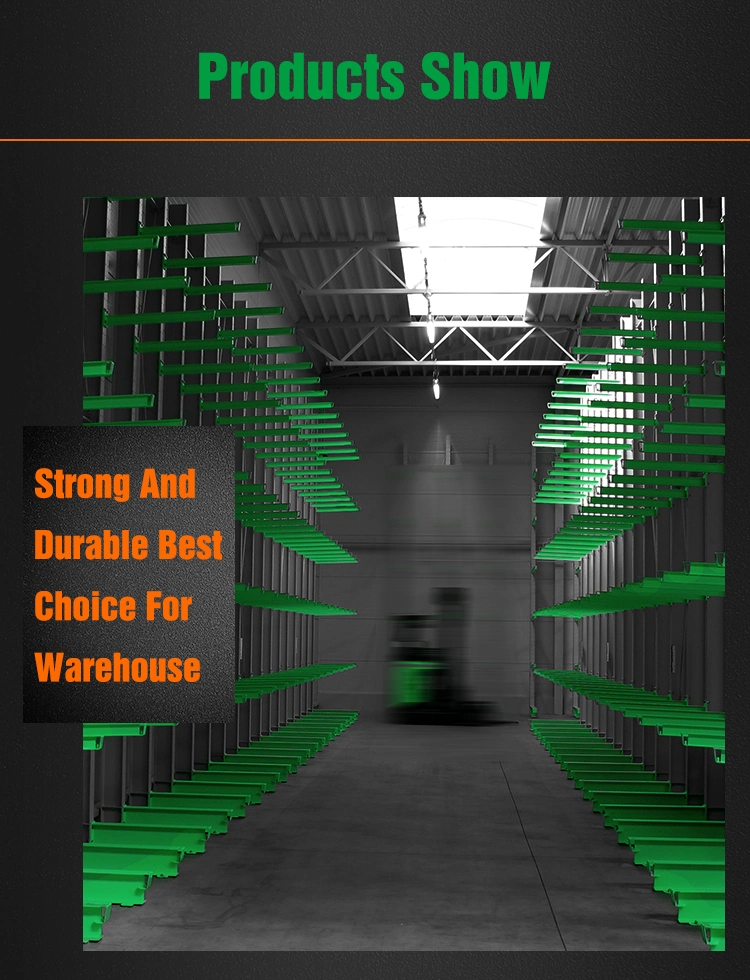 Warehouse Heavy Duty Side Steel Pipe Cantilever Rack Double Column Cantilever Racking for Rebar Storage