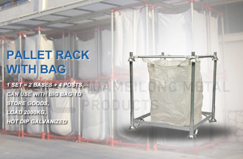 Heavy Duty Stacking Steel Pipe Storage Rack Support Big Bags