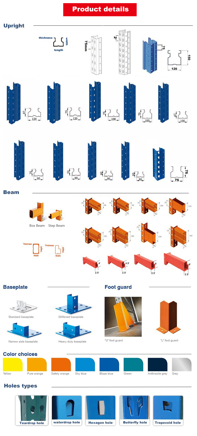 High Density Automatic Warehouse Storage and Retrieval System Rack
