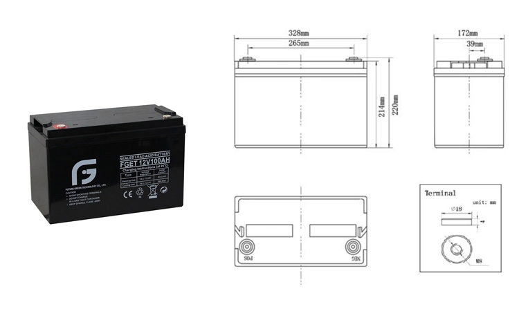 12V 100ah Deep Cycle Solar Energy Storage Gel Battery