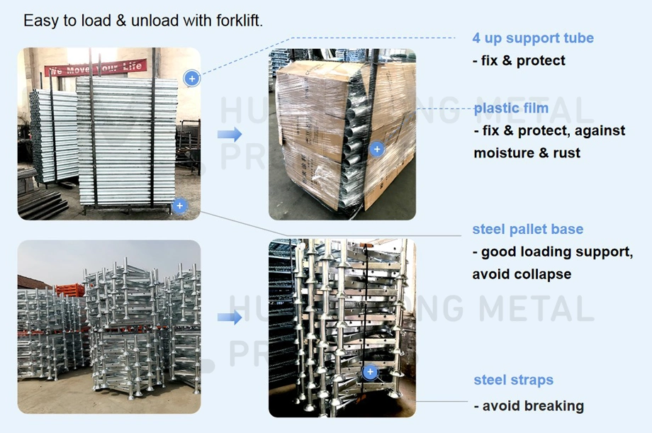 Hml Big Bag Industrial Warehouse Storage Portable Metal Stacking Rack