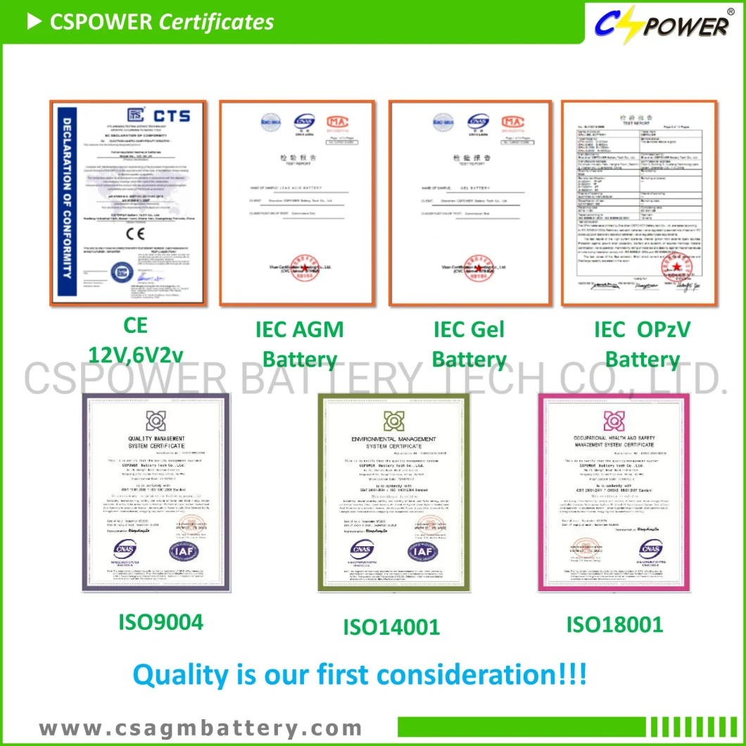 Deep Cycle 12V AGM Battery VRLA Solar Storage Batteries