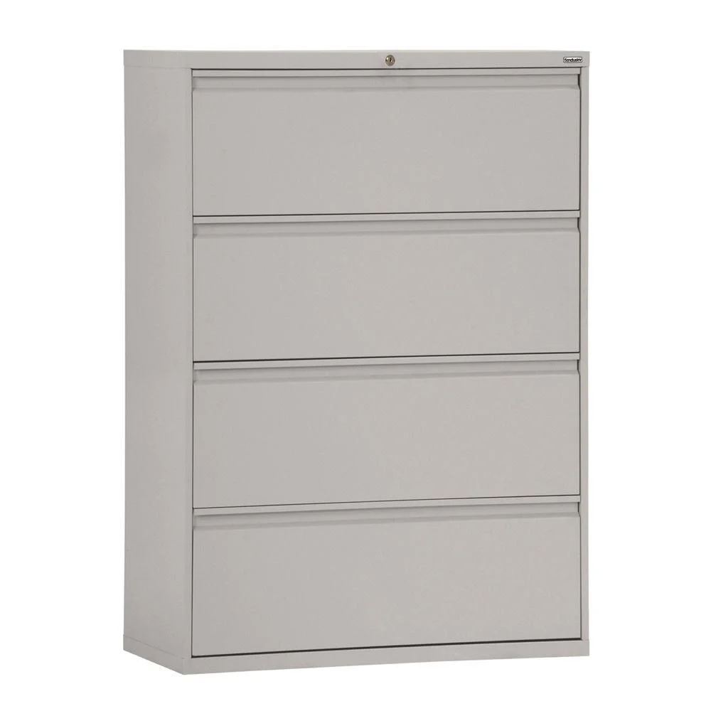 Modern Metal Office Furniture High Density Anti-Tilt Lateral 4 Drawers Storage Filing Cabinet