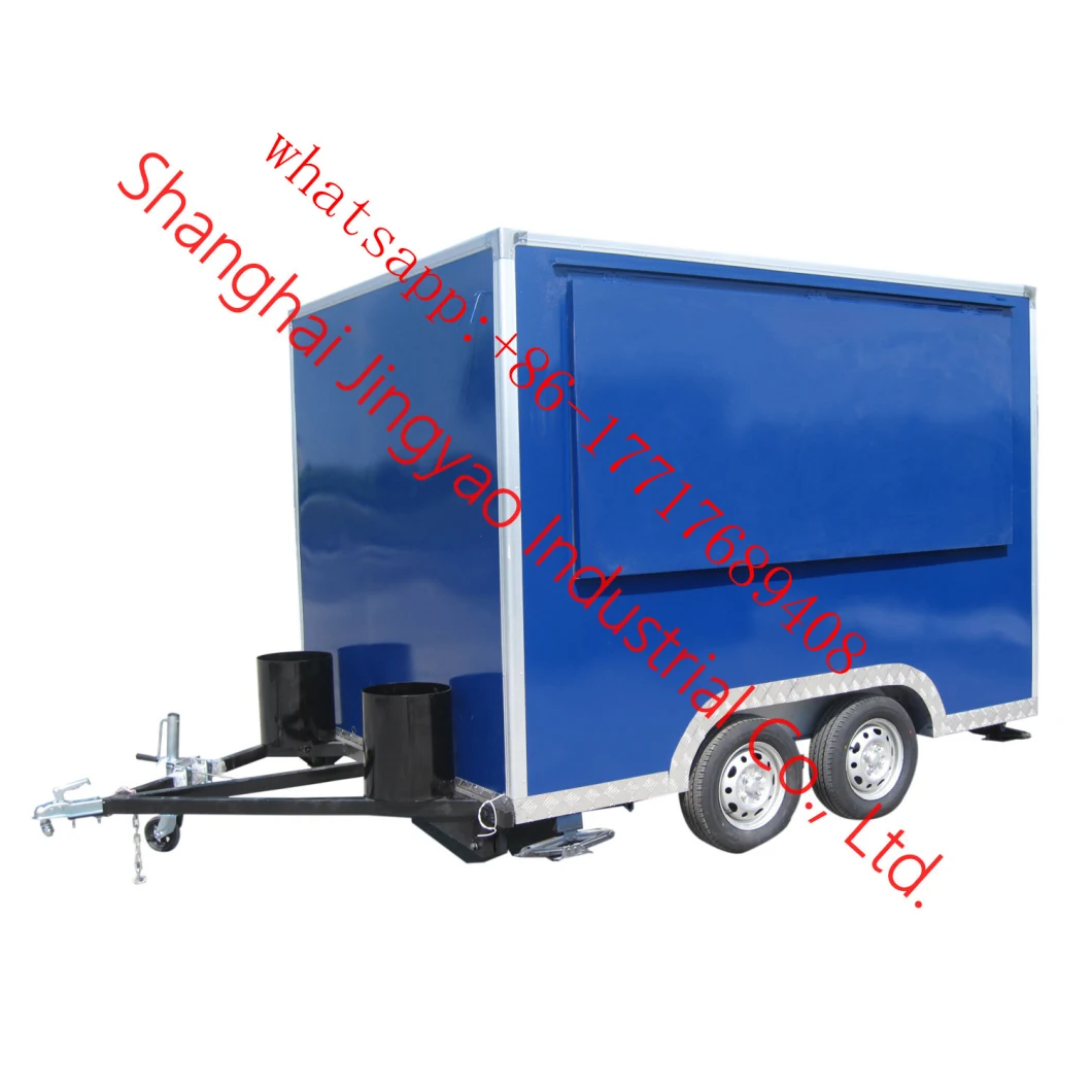 Round Corner Food Service Cart Mobile Fast Food Fiberglass Food Trailer for Sale Food Vending Trailer Moving Food Trailer Snacks Food Van Cart Food Kiosk Cart