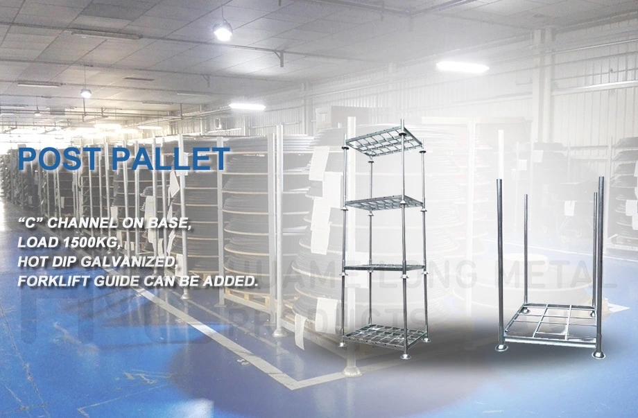 Heavy Duty Galvanized Stacking Steel Post Pallet Racking with Posts