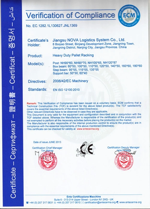 Drive in Pallet Racking with CE Certificate