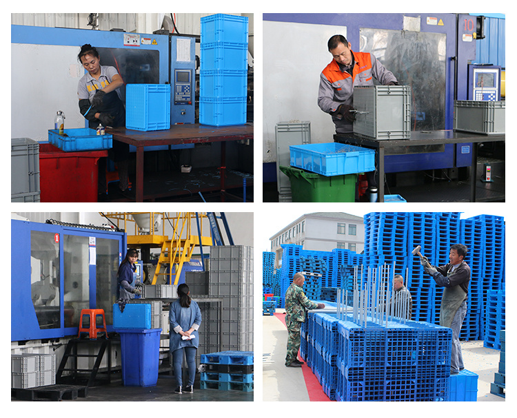 Grid Surface with 3 Runners Back Steel Tube Plastic Pallet, Racking Pallet, Racking Plastic Pallet