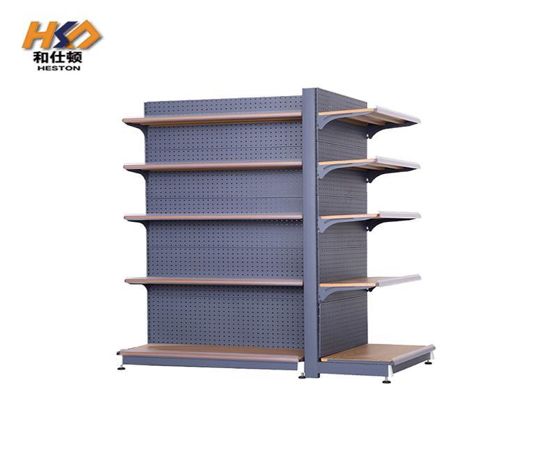 Wholesale Customized Metal Display Shelf Gondola Snacks Racking Stand