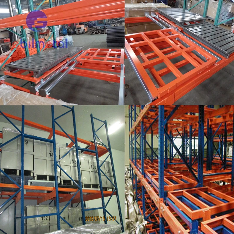 Certificated Cold Storage Customized Powder Coating Push Back Rack