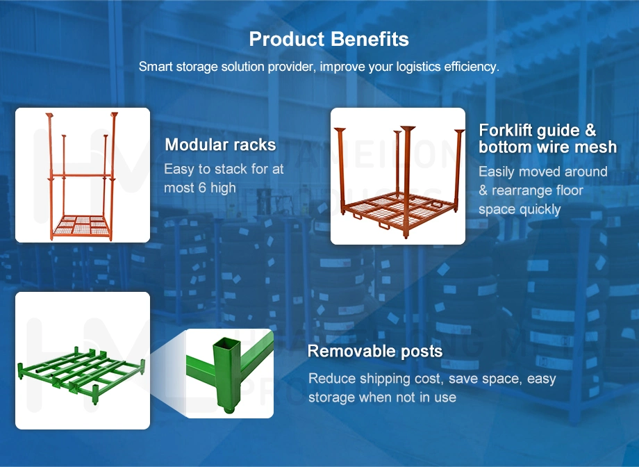 Hot Sale Agricultural Industrial Storage Adjustable Stacking Steel Pallet Racking