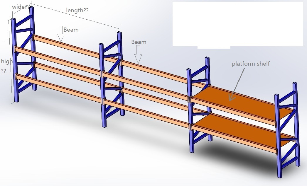 Warehouse Storage industrial Push Back Pallet Rack