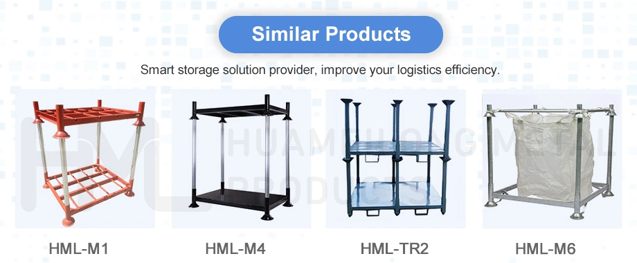 Heavy Duty Galvanized Logistics Stackable Portable Metal Post Pallet Racking