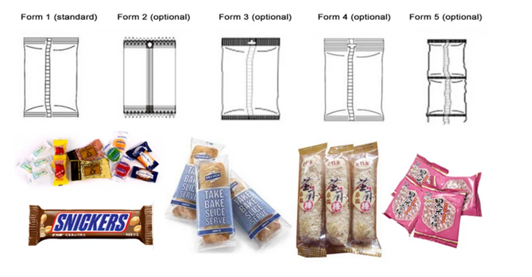 Servo Control Standard Vegetable Flow Packing Machine with Belt Conveyor