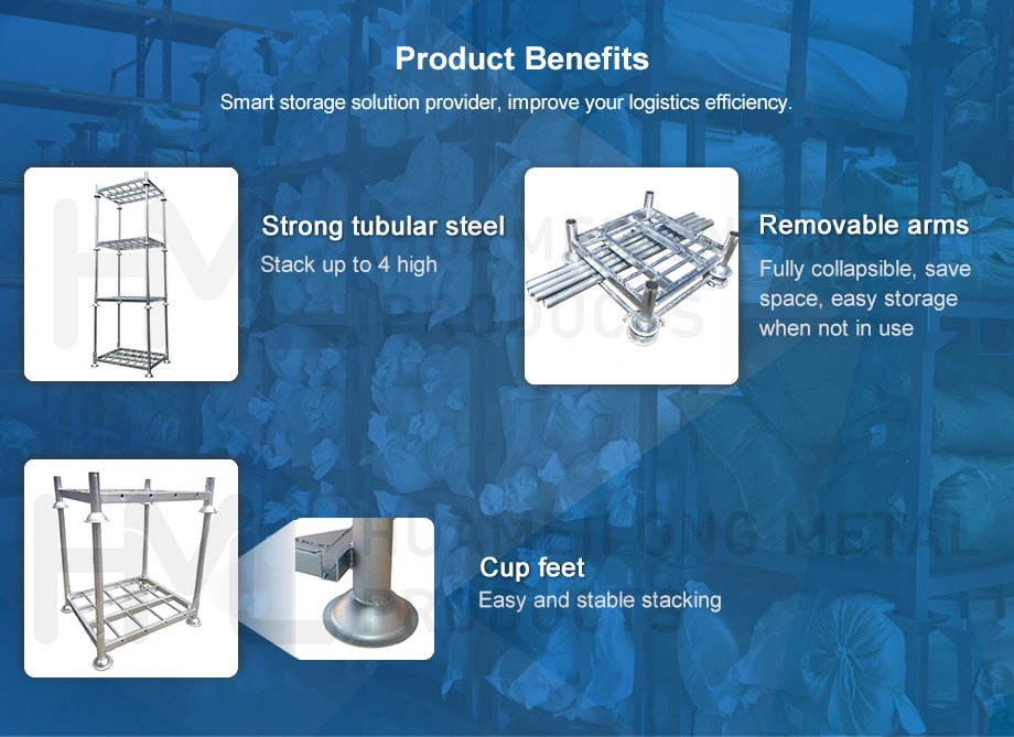 Heavy Duty Galvanized Stacking Steel Post Pallet Racking with Posts