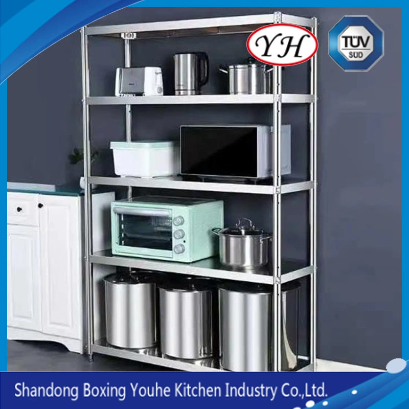 16000534231221/6customized Kitchen 5 Tire Storage Rack Shelf Stainless Steel Adjustable Storage Rack