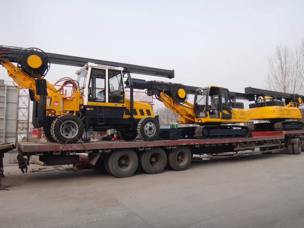 18m Multi-Functional Hydraulic Wheeled Four-Wheel Mounted Foundation Drilling Rig