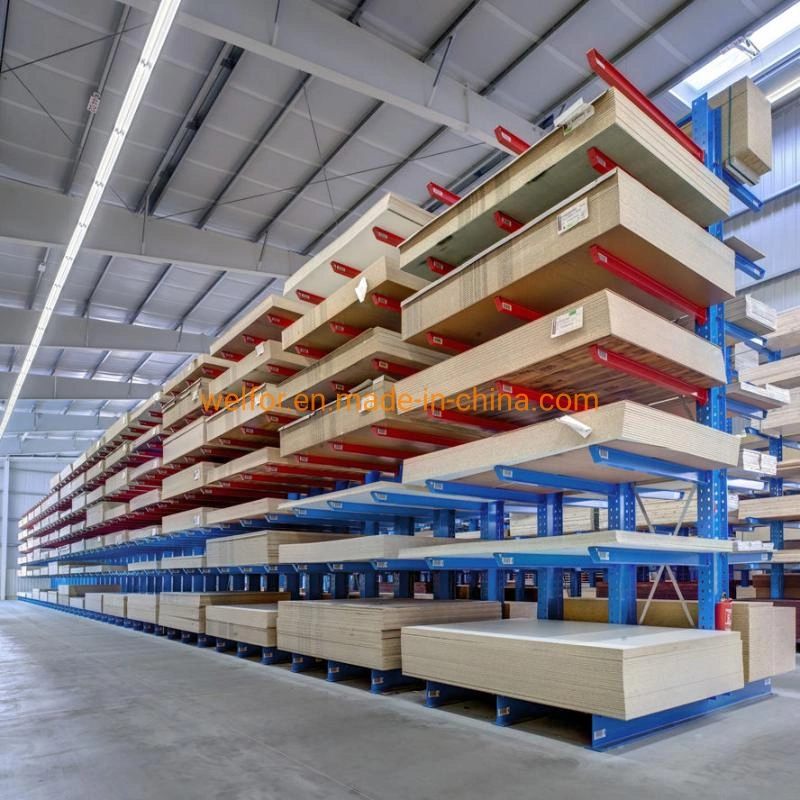 Heavy Duty Shelving Arm Racking System Single Side Based Metal Cantilever Racking