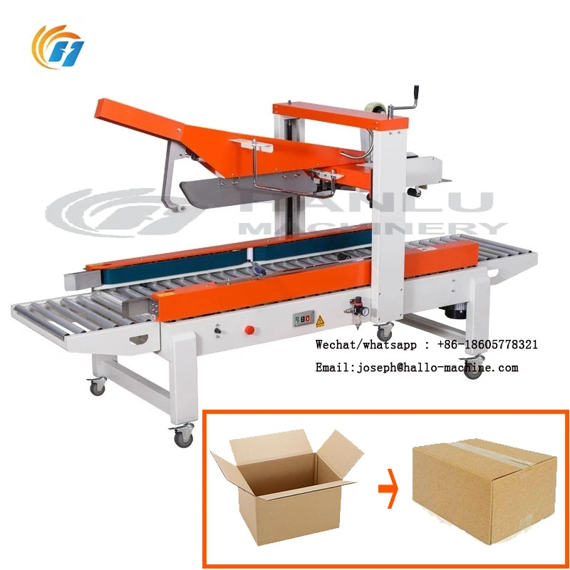 Paper Box Carton Automatic Folding Cover Carton Sealing Packaging Machine for Small Carton Box