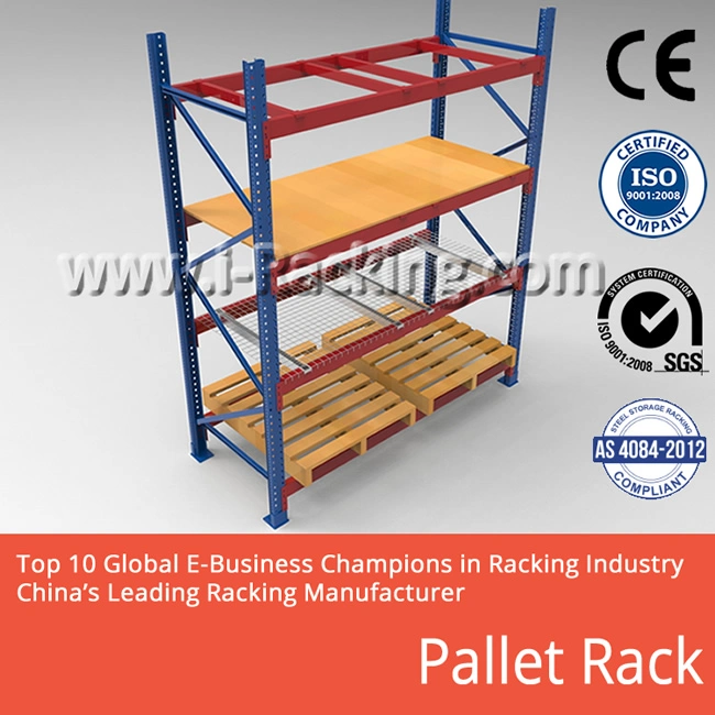 Heavy Duty Stacking Steel Pallet Racking / Adjustable Storage Solutions Metal Industrial Shelf