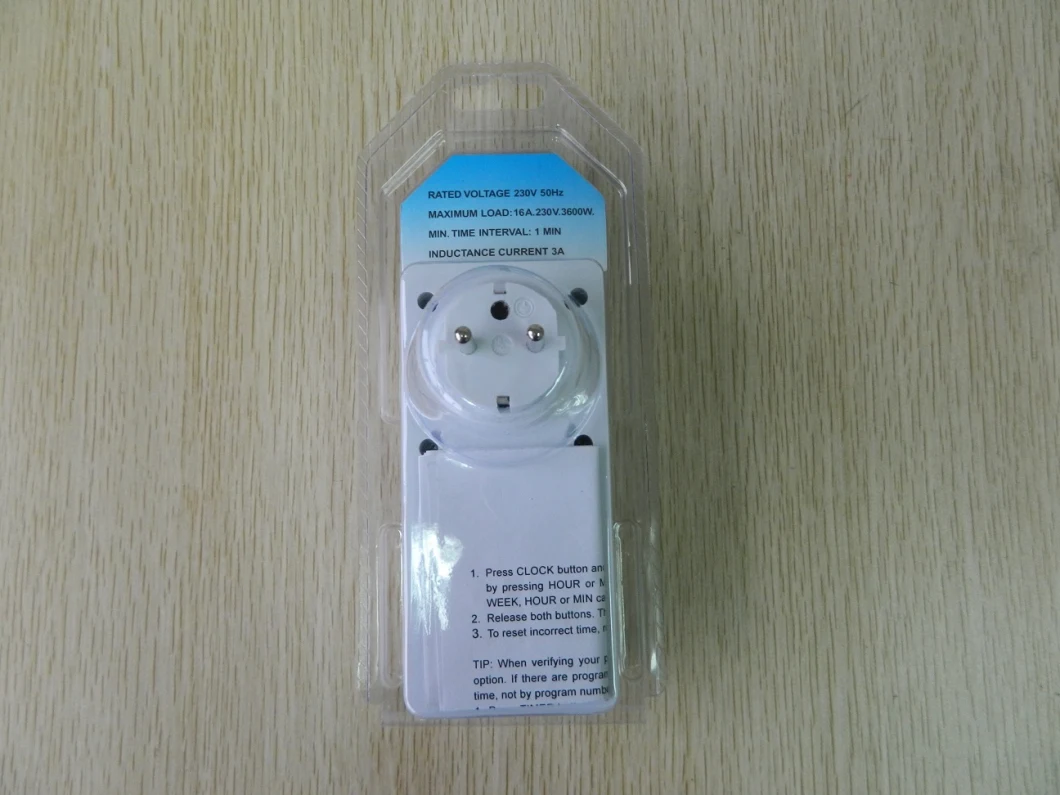 Germany France Plug IP44 Waterproof Daily and Weekly Program LCD Display Electronic Timer