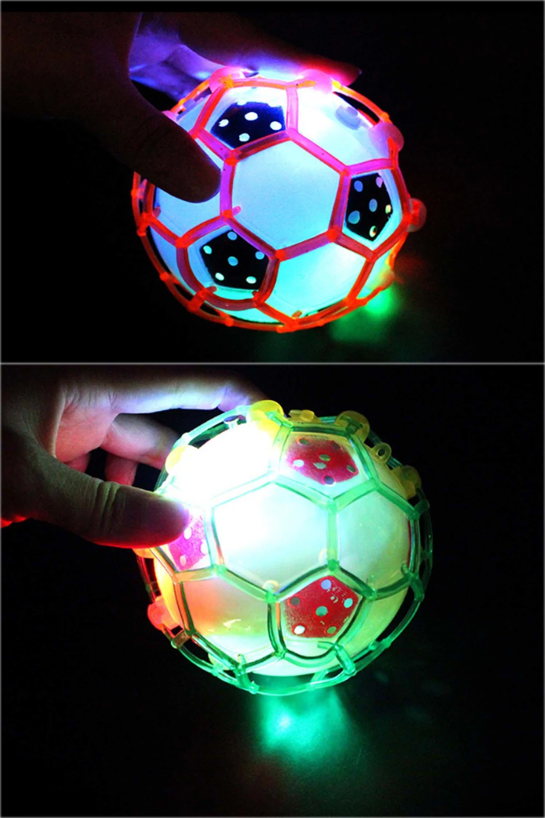LED Light Children Crazy Jumping Football Toy Dance Music Football