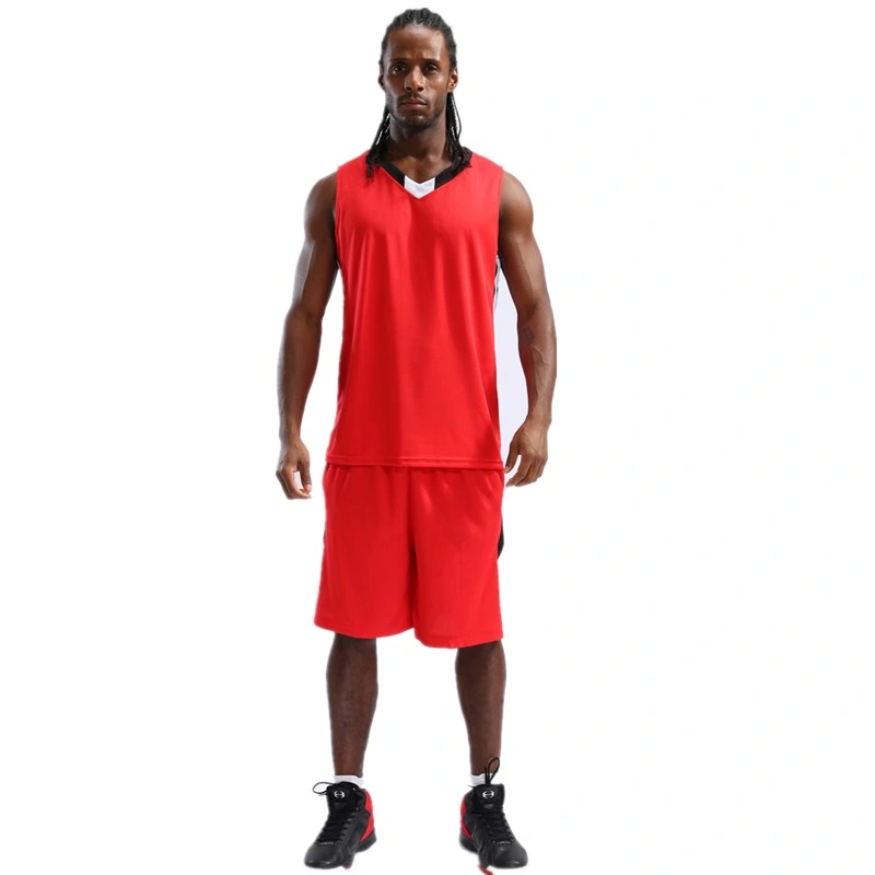 2020 Custom Logo Red Basketball Jersey Sublimation Polyester Basketball Wear Reversible Basketball Uniform
