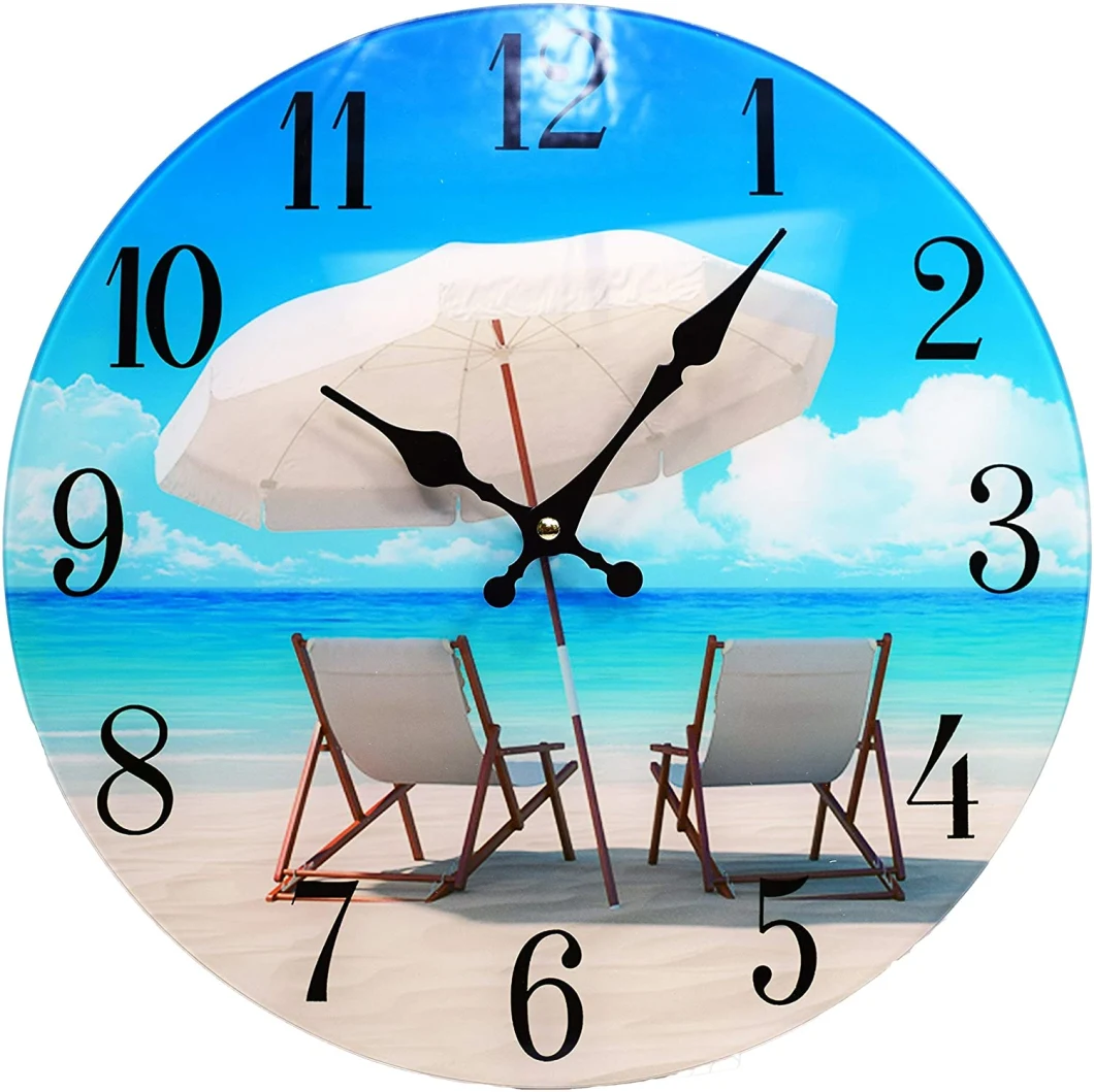 Tempered Glass Wall Mounted Clock Glass Digital Clock Glass Wall Clock