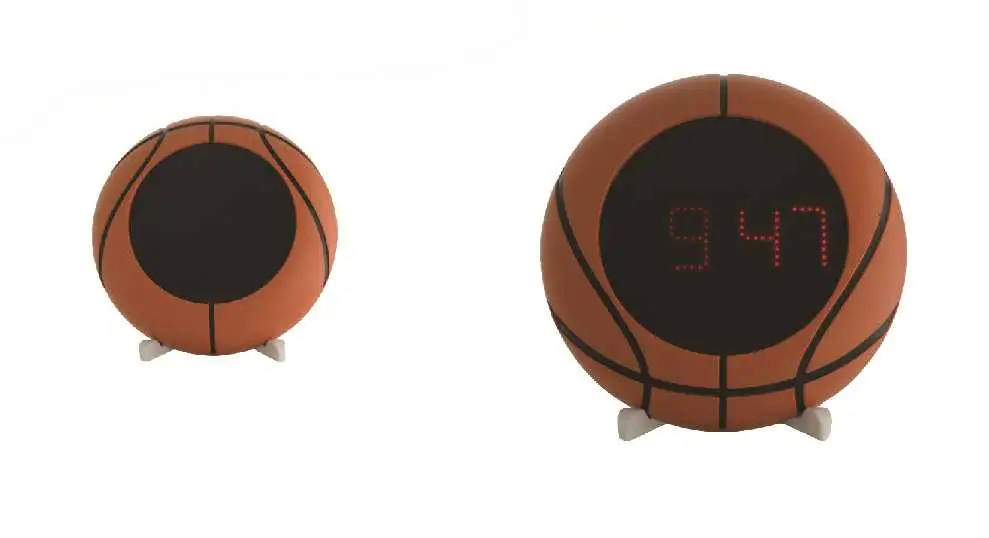 Novelty Electronic Basketball Pattern Frame LED Digital Wall Time Gift Clock