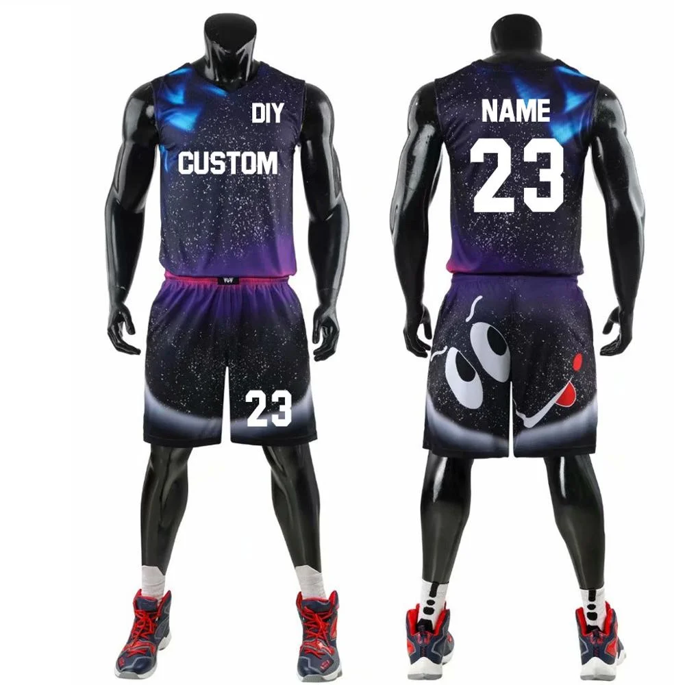 Mens Reversible Basketball Jersey Suits Blank Basketball Wear Shirt Short for Sport Basketball