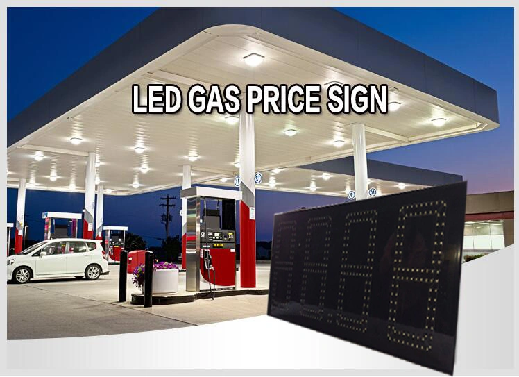 Outdoor 8 Inch Green Gas Price LED Sign Board