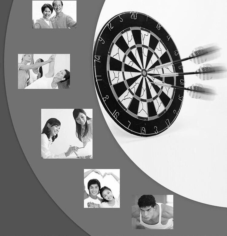 Professional Wholesale Sisal Bristle Dart Board with Stainless Steel Darts
