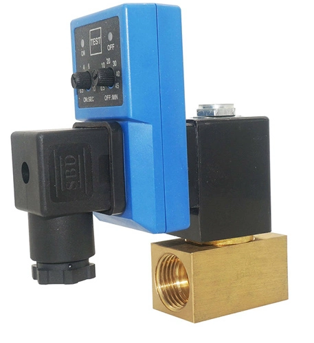 DC24V G1/2'' Brass Timer Controlled Electronic Condensate Bsp Electronic Drain Valve