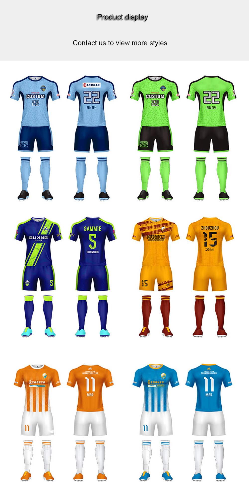 Wholesale Custom Football Jerseys Soccer Team Wear Men Soccer Shorts Uniforms Jersey Sports Soccer Wear