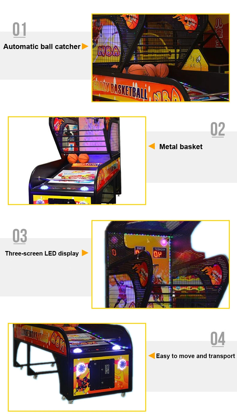 Top Quality Luxury Electronic Arcade Coin Operated Basketball Game Machine