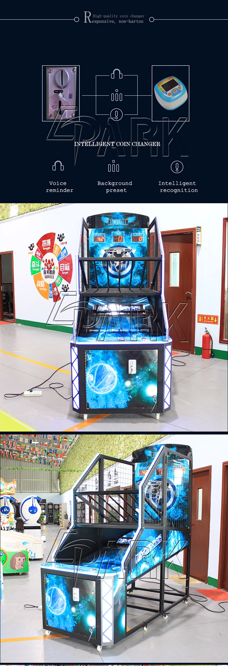 Philippines Indoor Electronic Commercial Coin Operated Shooting Arcade Basketball Game Machine for Children