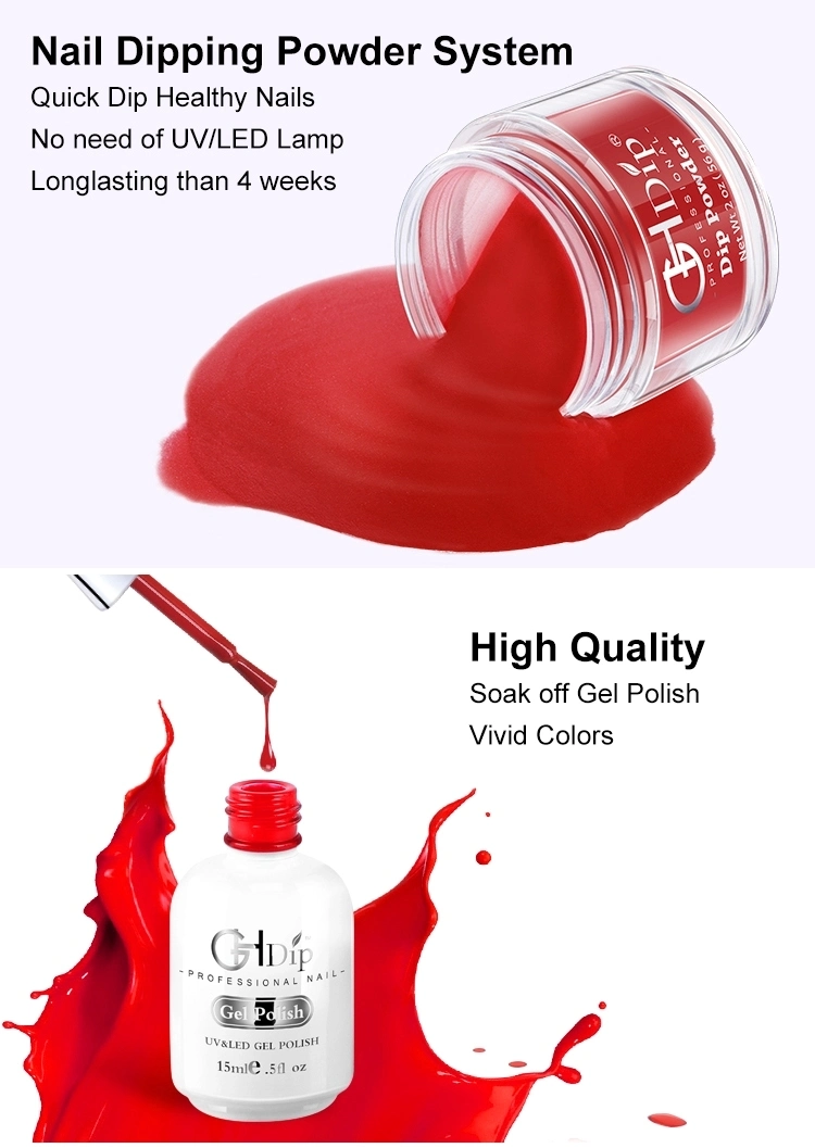 Perfect Color Match 3 in 1 Set Fast Drying Dipping Powder Match Gel and Lacquer
