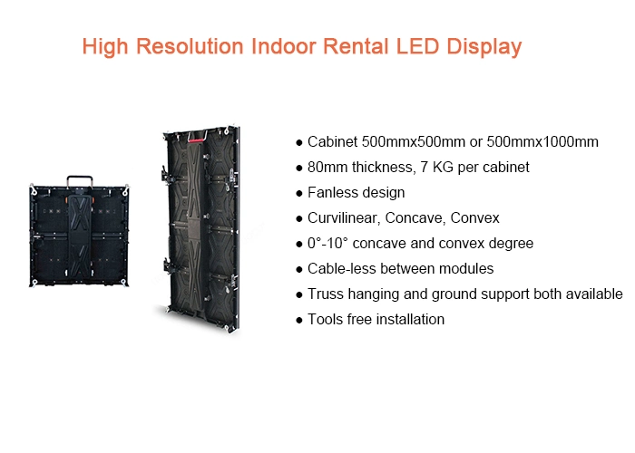500mmx1000mm P4.81 LED Panel Board Rental LED Display for Stage Events
